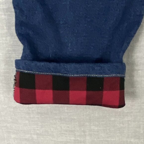 M Jeans by Maurices Mid Rise Womens 24W Reg Red Check Contrast Cuffs Tapered Leg - Picture 3 of 12